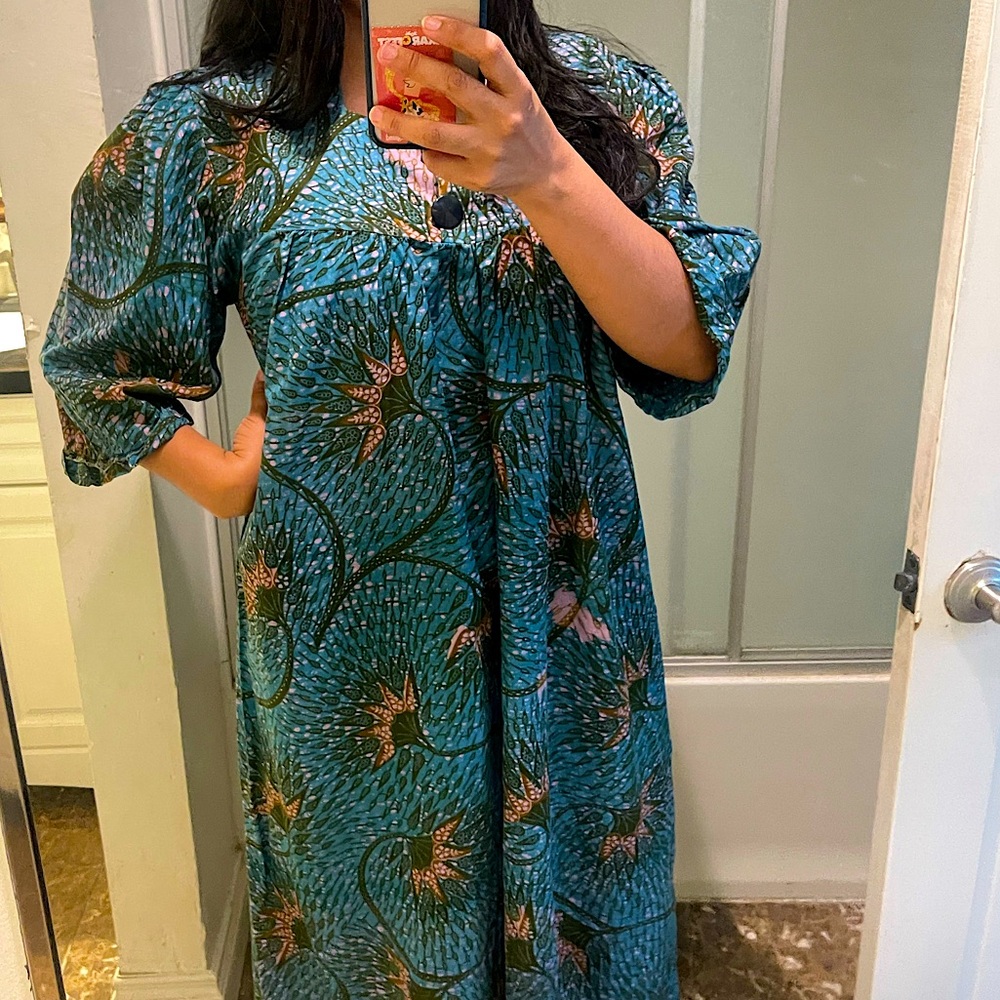 African Cotton Ankara Kaftan dress